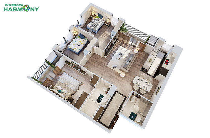 Chung cư Intracom Harmony